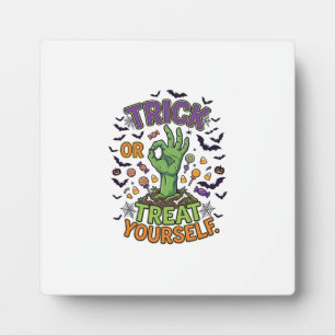 Trick Or Treat Yourself Zombie-Hand-Halloween-Süßi Fotoplatte