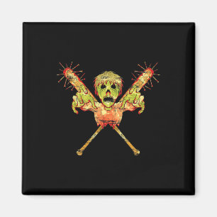 Trick or Treat Zombie Geschenk Beängstigendes Hall Magnet