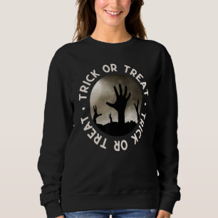 Trick or Treat Zombie Halloween Vollmond Sweatshirt