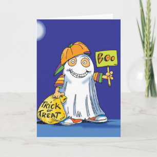 Trick-or-Treating Ghost - Halloween-Karte Karte
