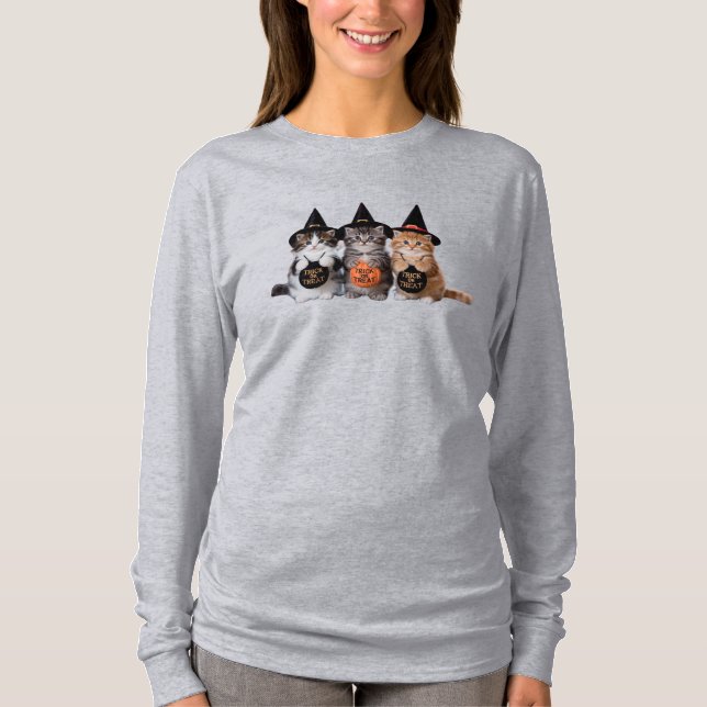 Trick-or-Treating Kittens T - Shirt (Vorderseite)