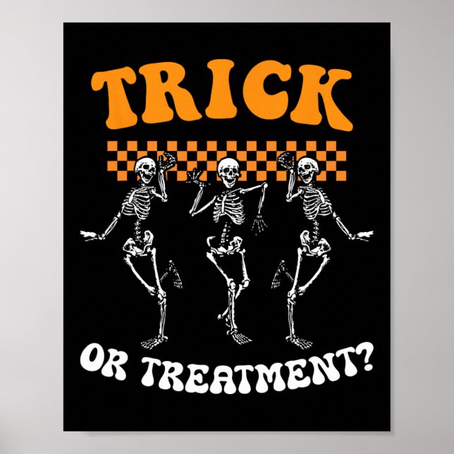 Trick or Treatment Physical Therapy Skeleton Pt Ha Poster (Vorne)