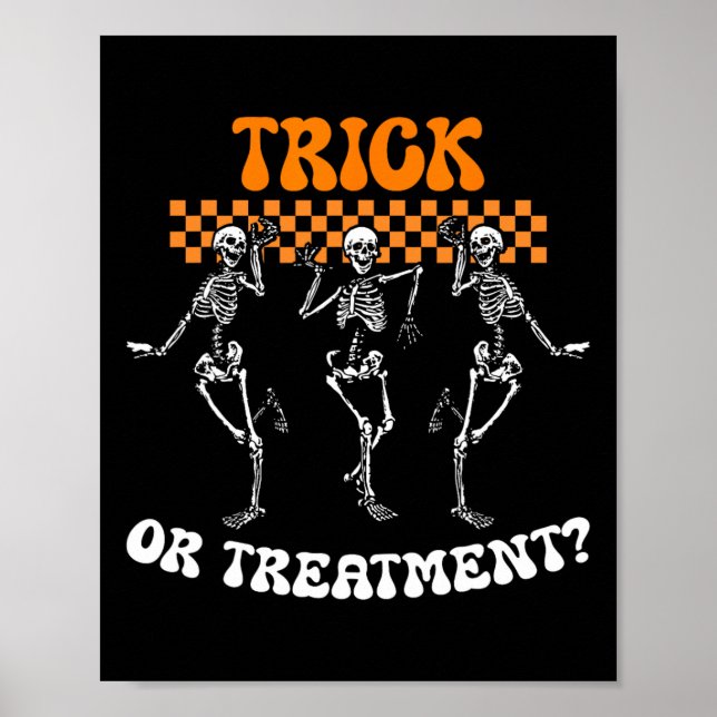 Trick or Treatment Physical Therapy Skeleton Pt Ha Poster (Vorne)