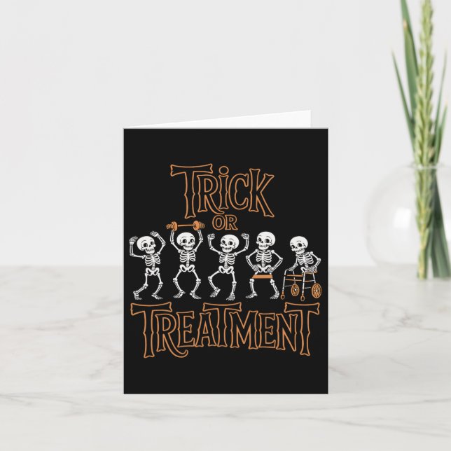 Trick or Treatment Pt Physical Therapist H Karte (Vorderseite)