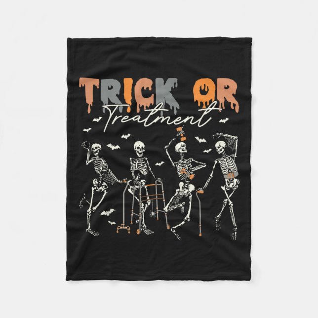 Trick Or Treatment Pt Physiotherapeut H Fleecedecke (Vorderseite)