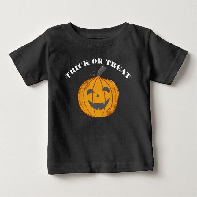 Trick or Tree Baby Black Baby T-shirt (Vorderseite)