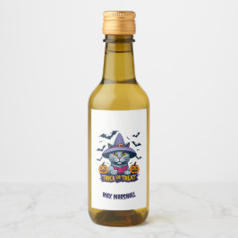 Trick or Tree Cat - Fright Night Violet Black Weinetikett