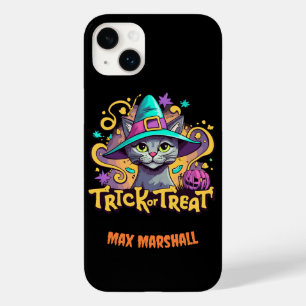 Trick or Tree Cat - Nachtschwärmer Rosa Schwarz Case-Mate iPhone 14 Plus Hülle