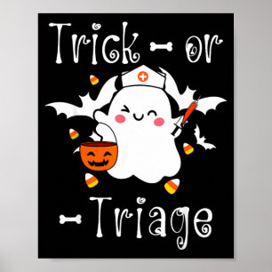 Trick Or Triage Triage-Krankenschwester Geist Hall Poster