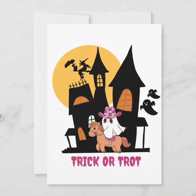 Trick Or Trot Dankeskarte (Vorderseite)