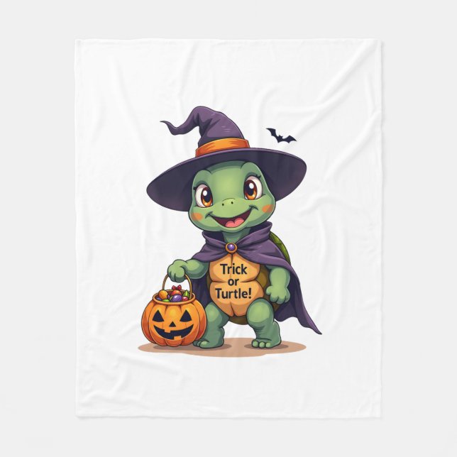 Trick-or-Turtle Fleecedecke (Vorderseite)