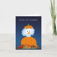 Trick or "Tweet" Halloween-Vogelkarte
