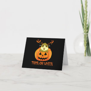 Trick or Wheunny Halloween Pumpkin Guinea Pig Karte