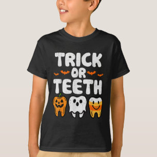 Trick or zange Halloween Funny Dental Dentist Men T-Shirt