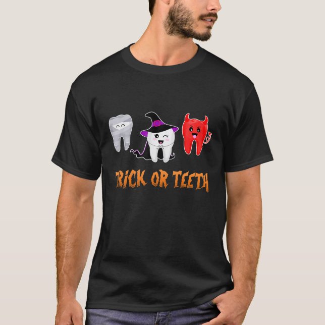Trick or zeth Tooth Hexenhut Dental Assistant Ha T-Shirt (Vorderseite)