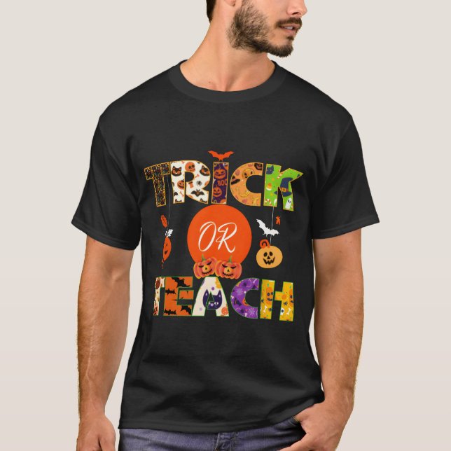 Trick oreach Halloween-Geschenk T-Shirt (Vorderseite)