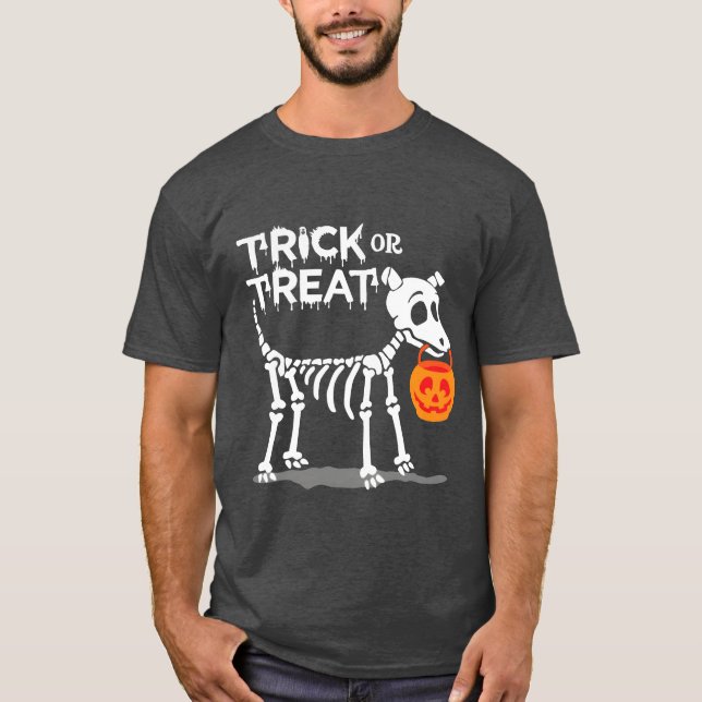 Trick Orreat Halloween Hundeschenk T-Shirt (Vorderseite)