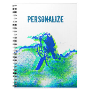 Trick-Pop-Kunst des Freistil-BMX Notizblock