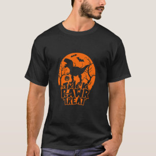 Trick Rawr Leckerei Blood Moon Dinosaur Hold Pumpk T-Shirt