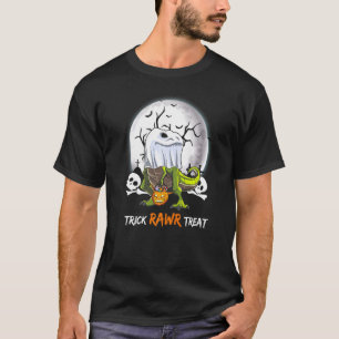 Trick Rawr Leckerei Halloween Dinosaur T Rex Ghost T-Shirt
