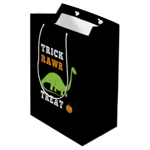 Trick Rawr Leckerei Niedlich Halloween Brontosauru Mittlere Geschenktüte