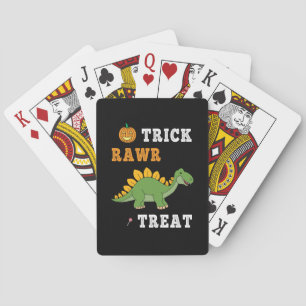Trick Rawr Leckerei Niedlich Halloween Stegosaurus Spielkarten