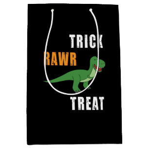 Trick Rawr Leckerei Niedlich Halloween Tyrannosaur Mittlere Geschenktüte