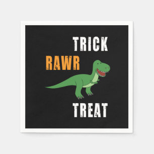 Trick Rawr Leckerei Niedlich Halloween Tyrannosaur Serviette