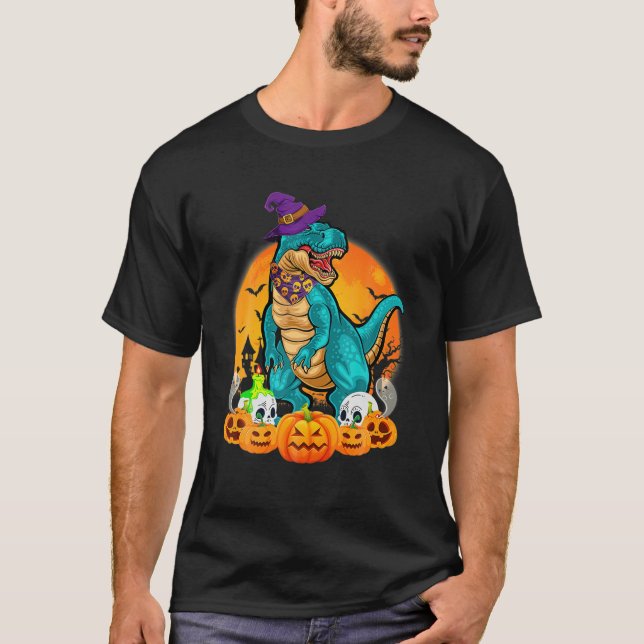 Trick Rawr Leckerei Rex Halloween 2022 Trick oder  T-Shirt (Vorderseite)