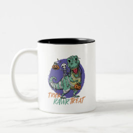 Trick Rawr Leckerei T Rex Dinosaur Mummy Halloween Zweifarbige Tasse