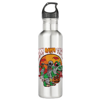 Trick Rawr Treat Spooky Halloween Dinosaur Edelstahlflasche