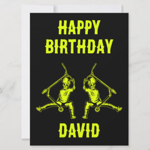Trick Scooter Rider Birthday Karte