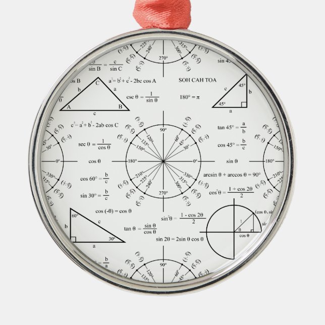 Trick und Dreiecke Ornament Aus Metall (Vorne)