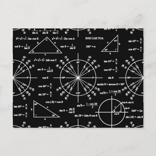 Trick und Dreiecke Postkarte (Vorderseite)