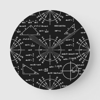 Trick und Dreiecke Runde Wanduhr