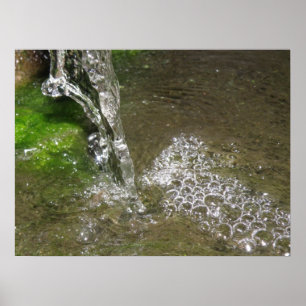Trickende Wasserfall Bubbling Water Print Poster