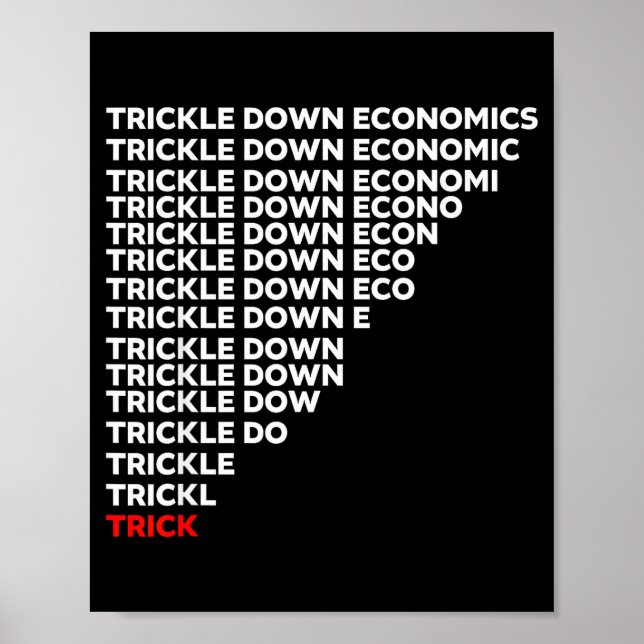 Trickle-Down-Ökonomie  Poster (Vorne)