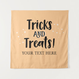 Tricks and Treats Halloween party Backdrop  Wandteppich