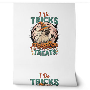 Tricks Behandlungen Halloween Mops Hexenhut Kürbis Tapete