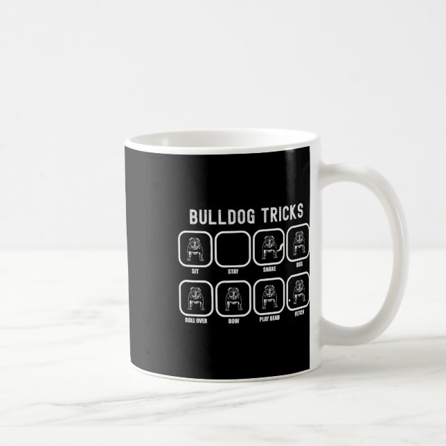 Tricks - Fun Bulldog Training Versage Kaffeetasse (Rechts)