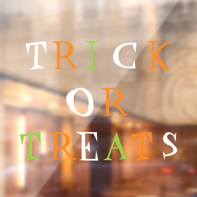 Tricks für Leckereien lustige niedliche Halloween- Fensteraufkleber (Blatt 2)