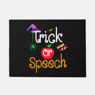 Tricks oder Sprachenlehrer Halloween Fußmatte