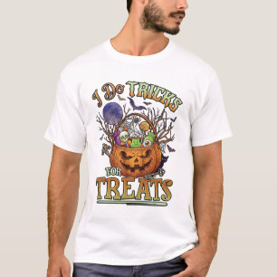 Tricks Süßigkeiten Halloween Kürbis Korb Candy Sk T-Shirt