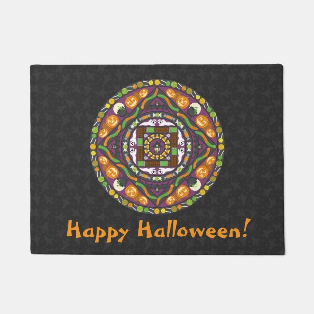 Tricks und Leckereien Mandala Doormat Fußmatte (Vorderseite)