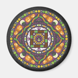 Tricks und Leckereien Mandala Magnet