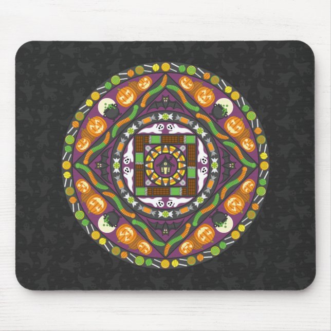 Tricks und Leckereien Mandala Mouse Pad Mousepad (Vorne)