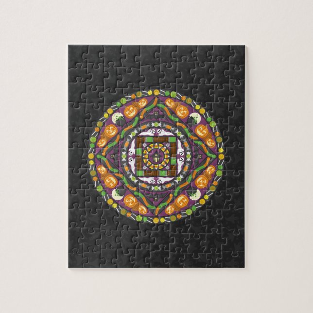 Tricks und Leckereien Mandala Puzzle (Vertikal)