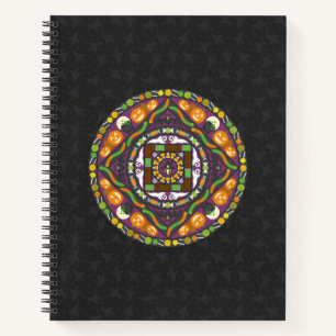 Tricks und Leckereien Mandala Spiral Notebook Notizbuch