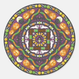 Tricks und Leckereien Mandala Sticker