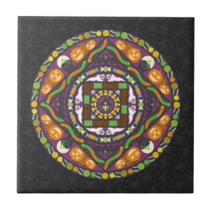 Tricks und Leckereien Mandala Tile Fliese